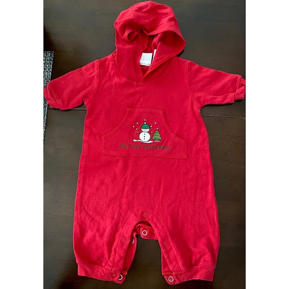 Baby’s First Christmas Romper - Picture 1 of 4
